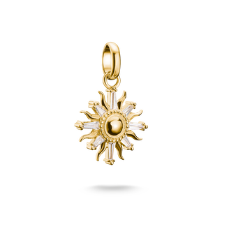 Charm pendant sun with stones Connect gold-plated from the  collection in the THOMAS SABO online store