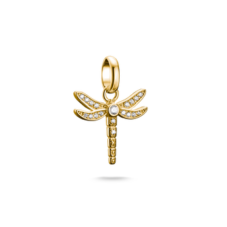 Charm pendant dragonfly with stones Connect gold-plated from the  collection in the THOMAS SABO online store