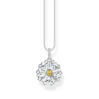 Silver flower necklace with pendant Lovely Daisy from the  collection in the THOMAS SABO online store